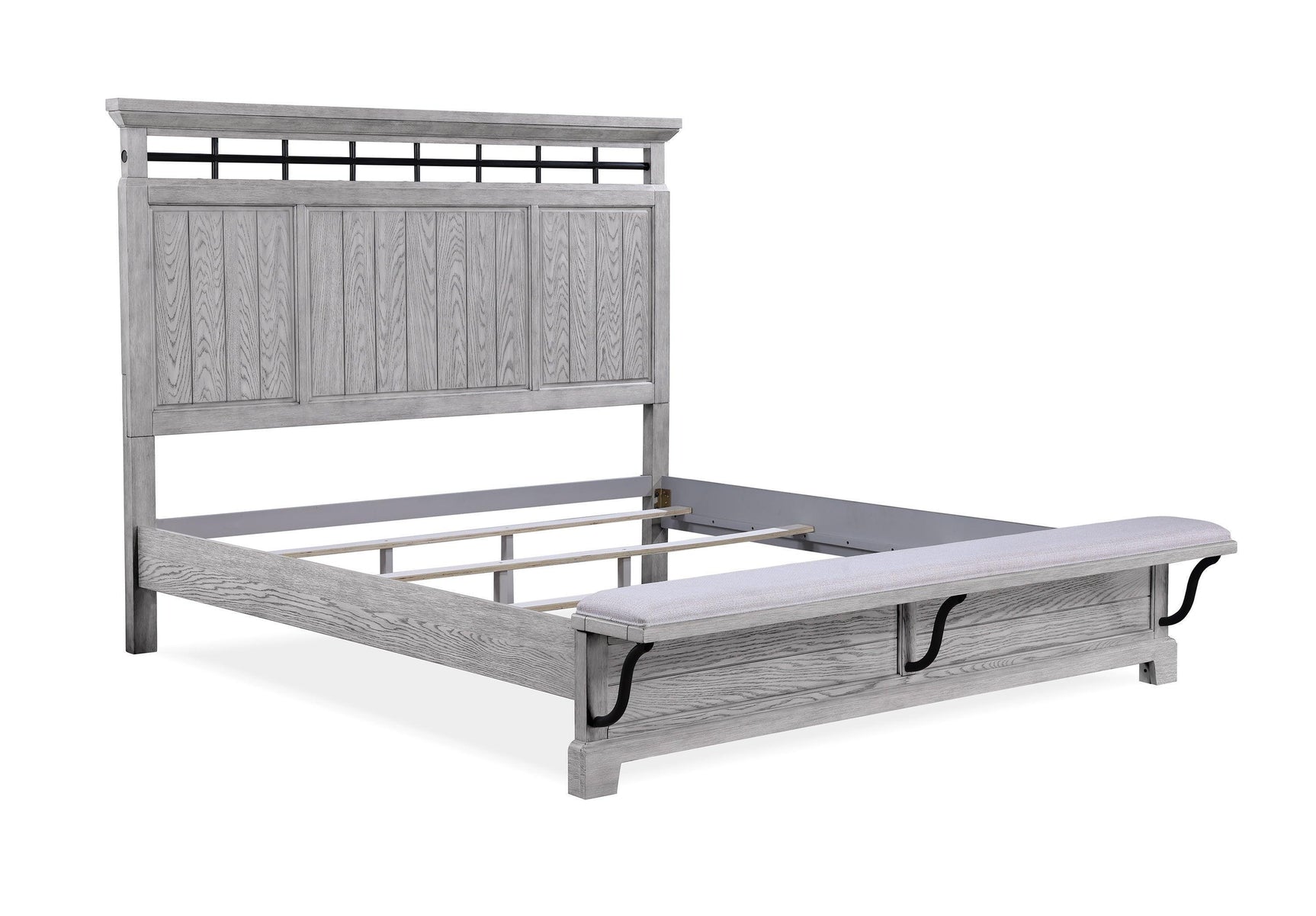 Beckett Gray Panel King Bed