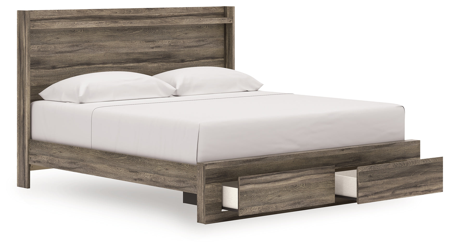 Elbrim Brown King Panel Storage Bed