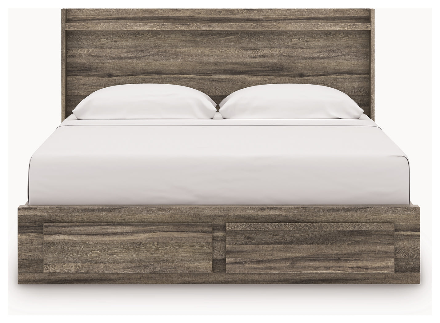 Elbrim Brown King Panel Storage Bed