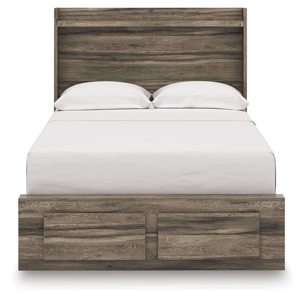 Elbrim Brown Full Panel Storage Bed