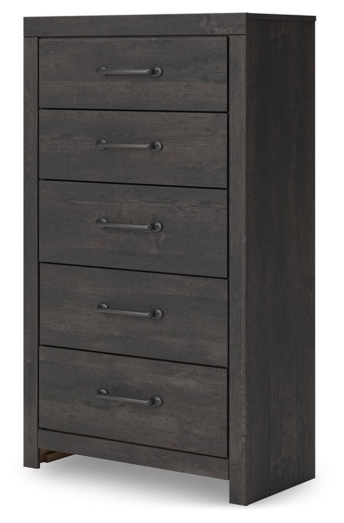Hollivern Dark Gray Chest of Drawers