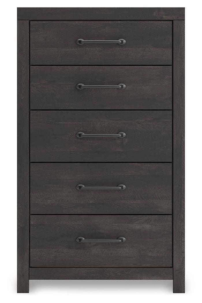 Hollivern Dark Gray Chest of Drawers