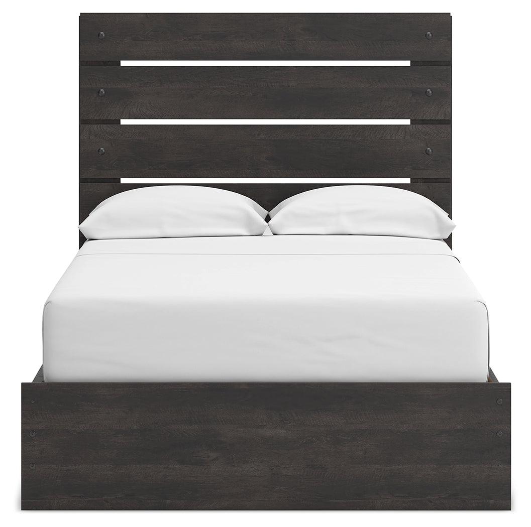 Hollivern Dark Gray Full Panel Storage Bed