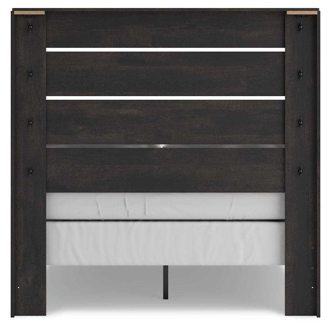Hollivern Dark Gray Full Panel Bed