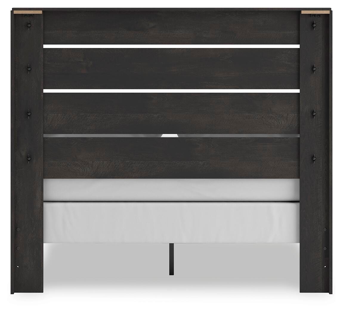 Hollivern Dark Gray Panel Bedroom Set view 8