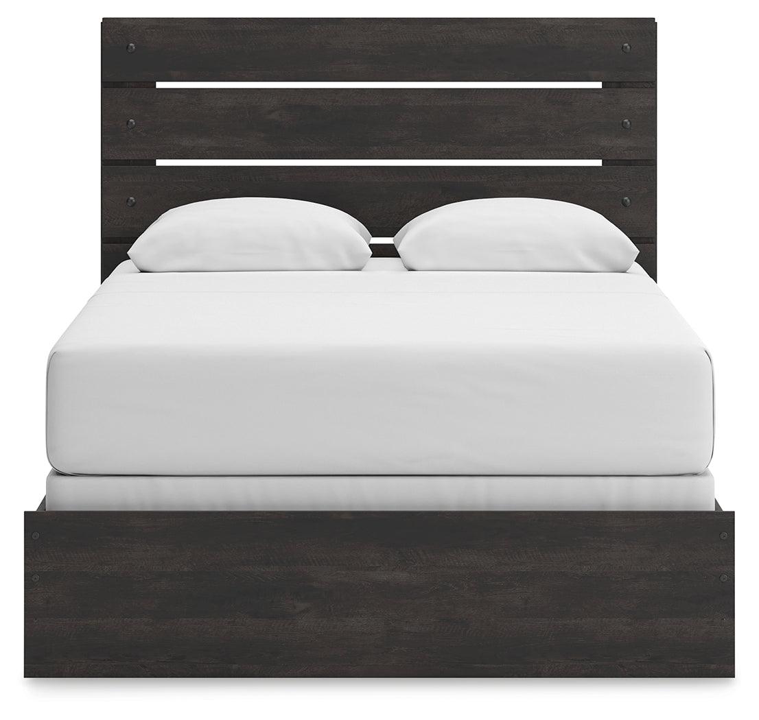 Hollivern Dark Gray Queen Panel Bed