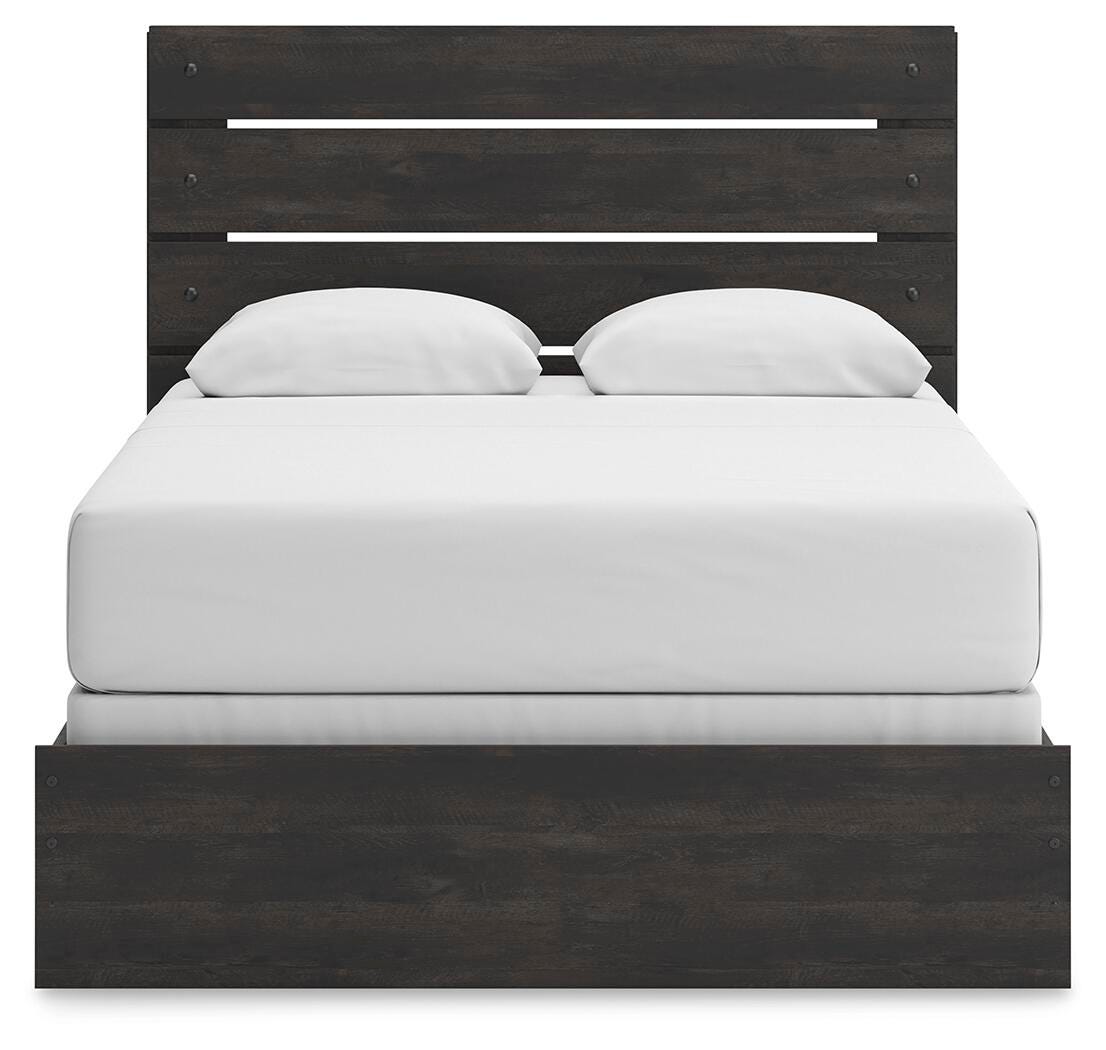 Hollivern Dark Gray Panel Bedroom Set view 5