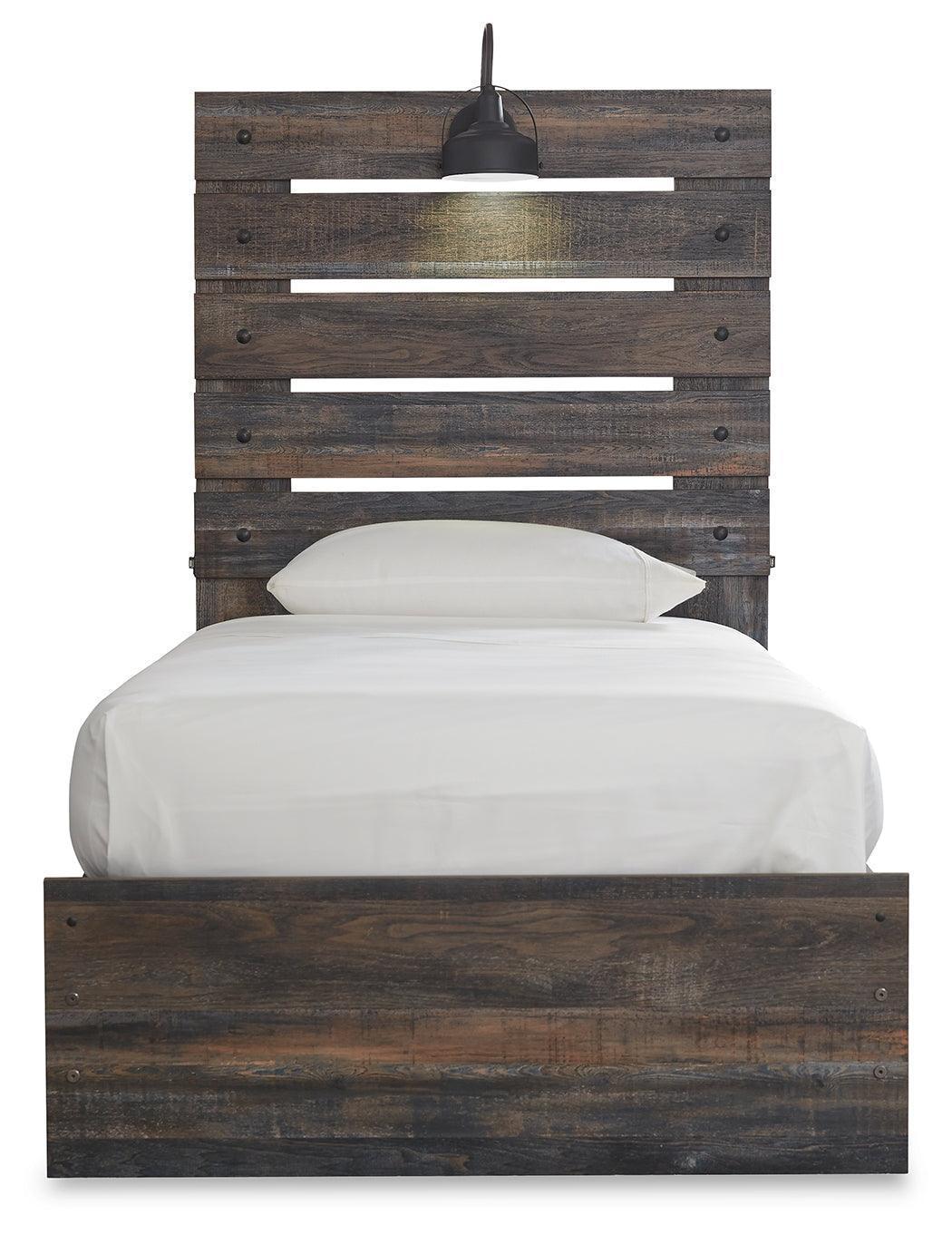 Drystan Multi Twin Panel Bed with 2 Storage Drawers