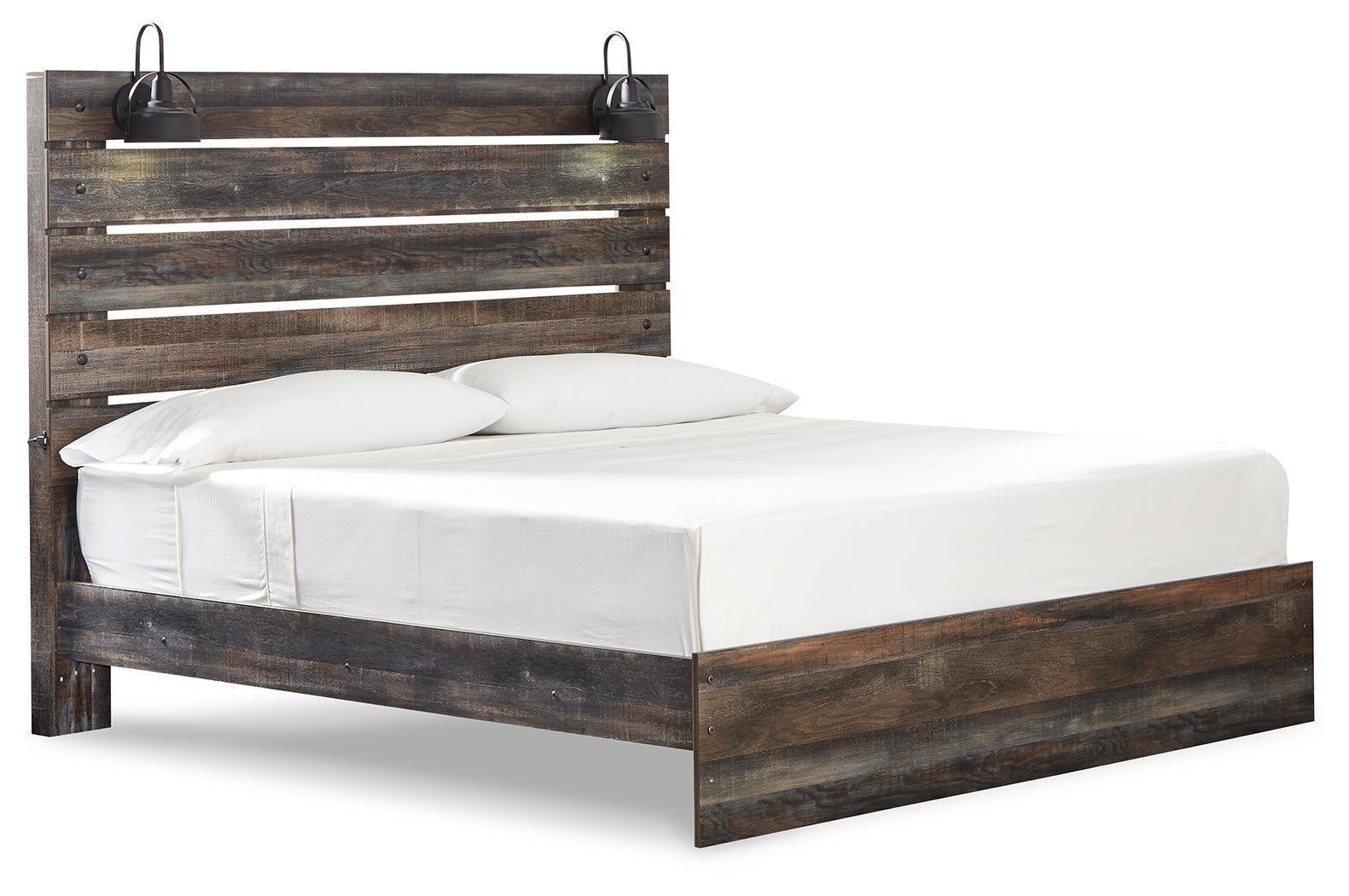 Drystan Multi King Panel Bed with LED Lights and USB Ports