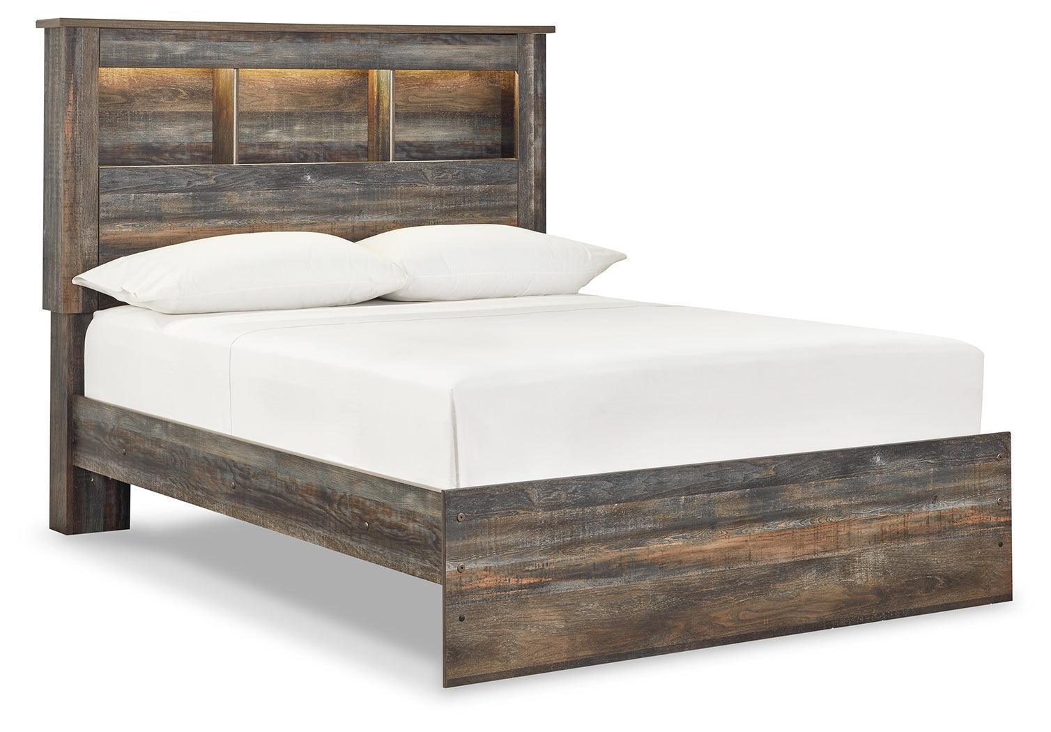 Drystan Full Bookcase Bed in Multi Rustic Finish
