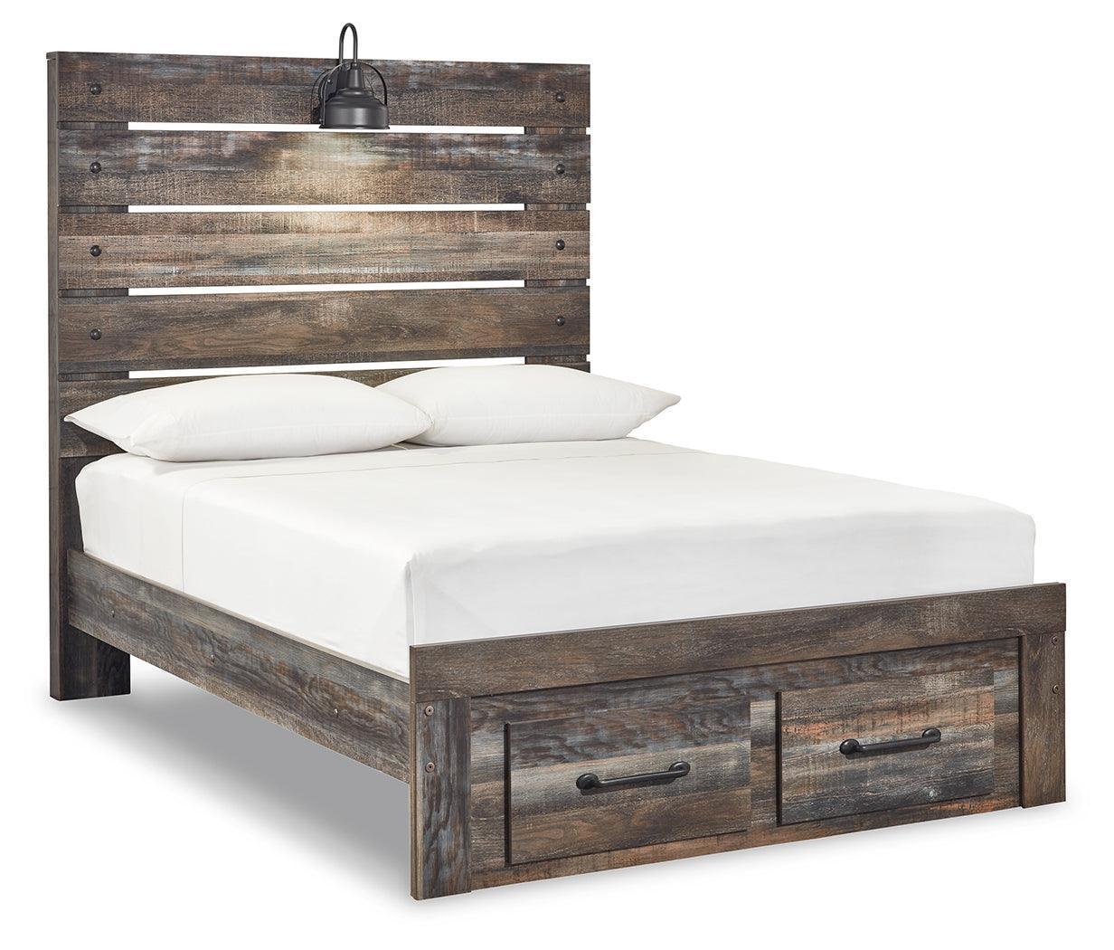 Drystan Multi Full Panel Bed with 2 Storage Drawers
