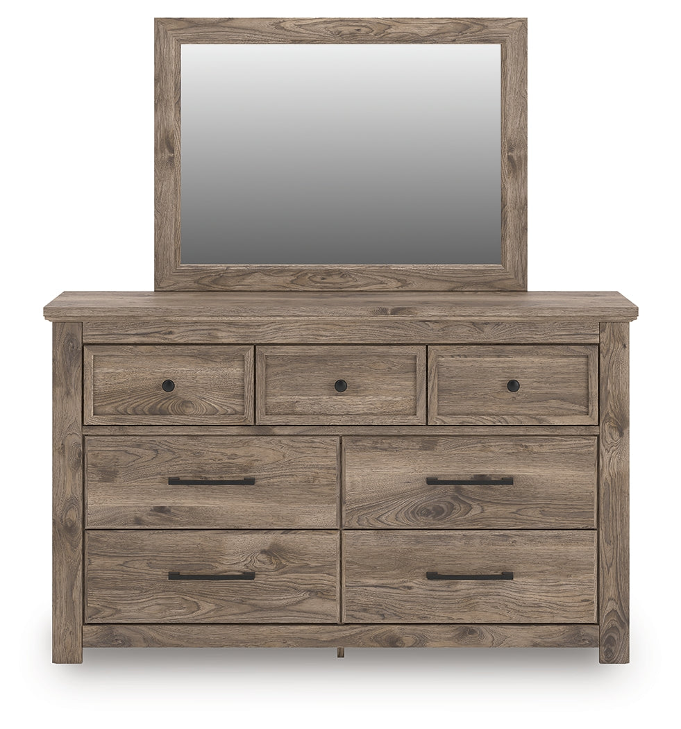 Rusticott Brown Dresser and Mirror