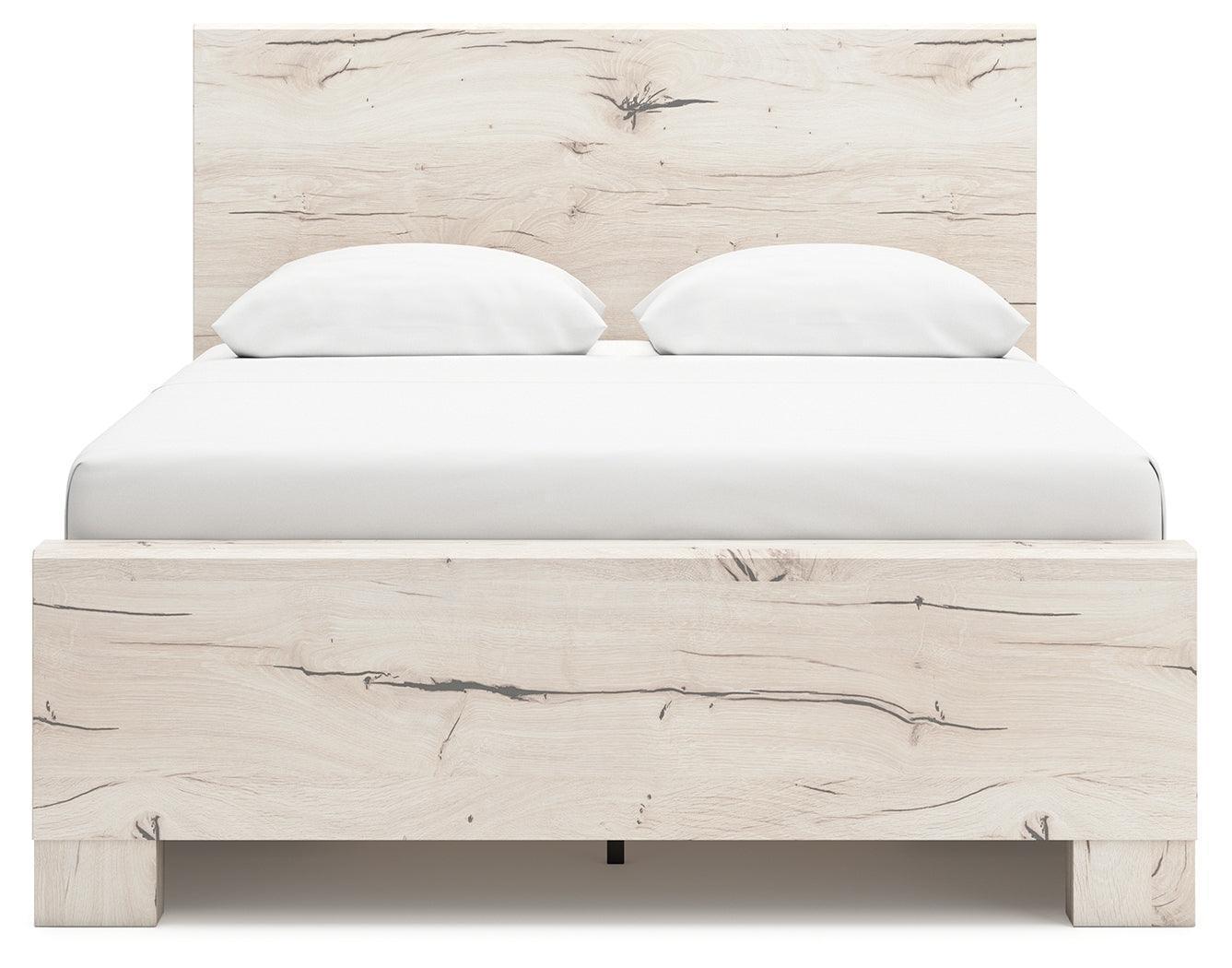 Lawroy Light Natural Queen Panel Bed With Storage