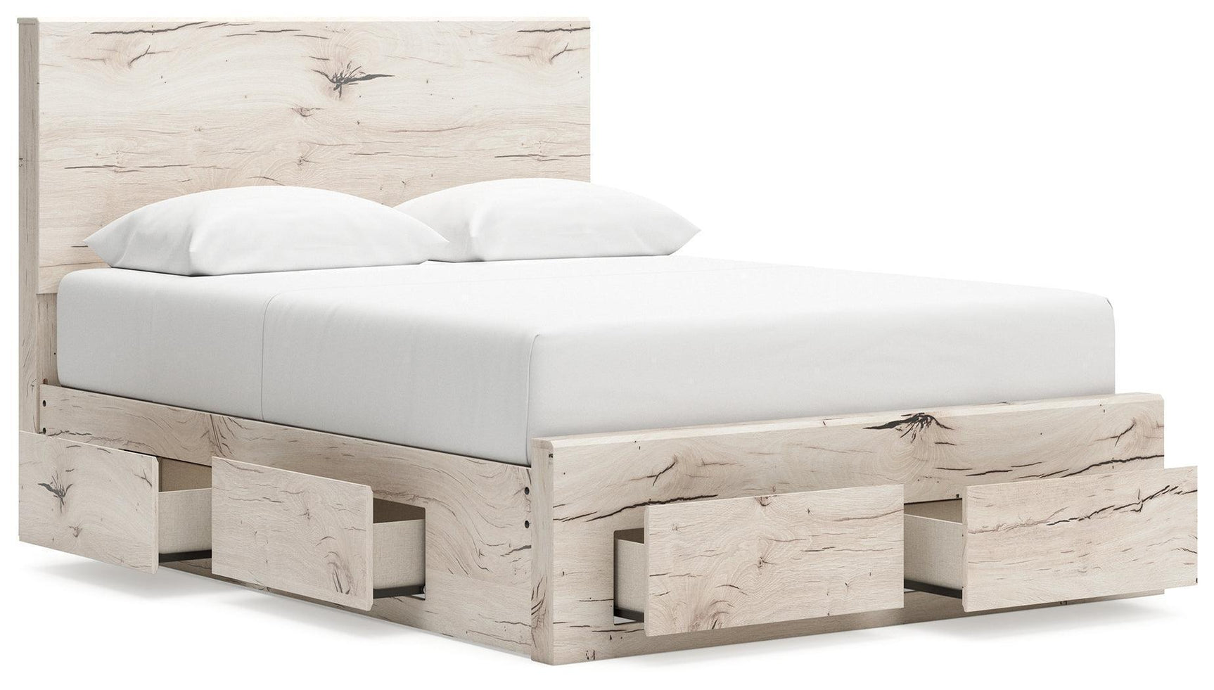 Lawroy Light Natural Queen Panel Storage Bed