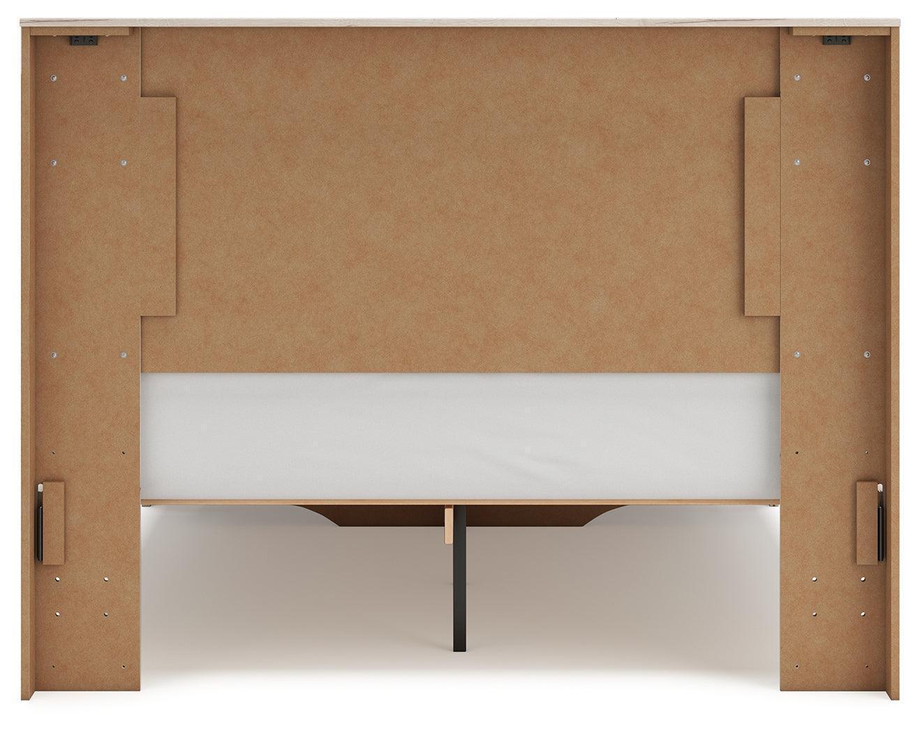 Lawroy Light Natural Queen Panel Storage Bed