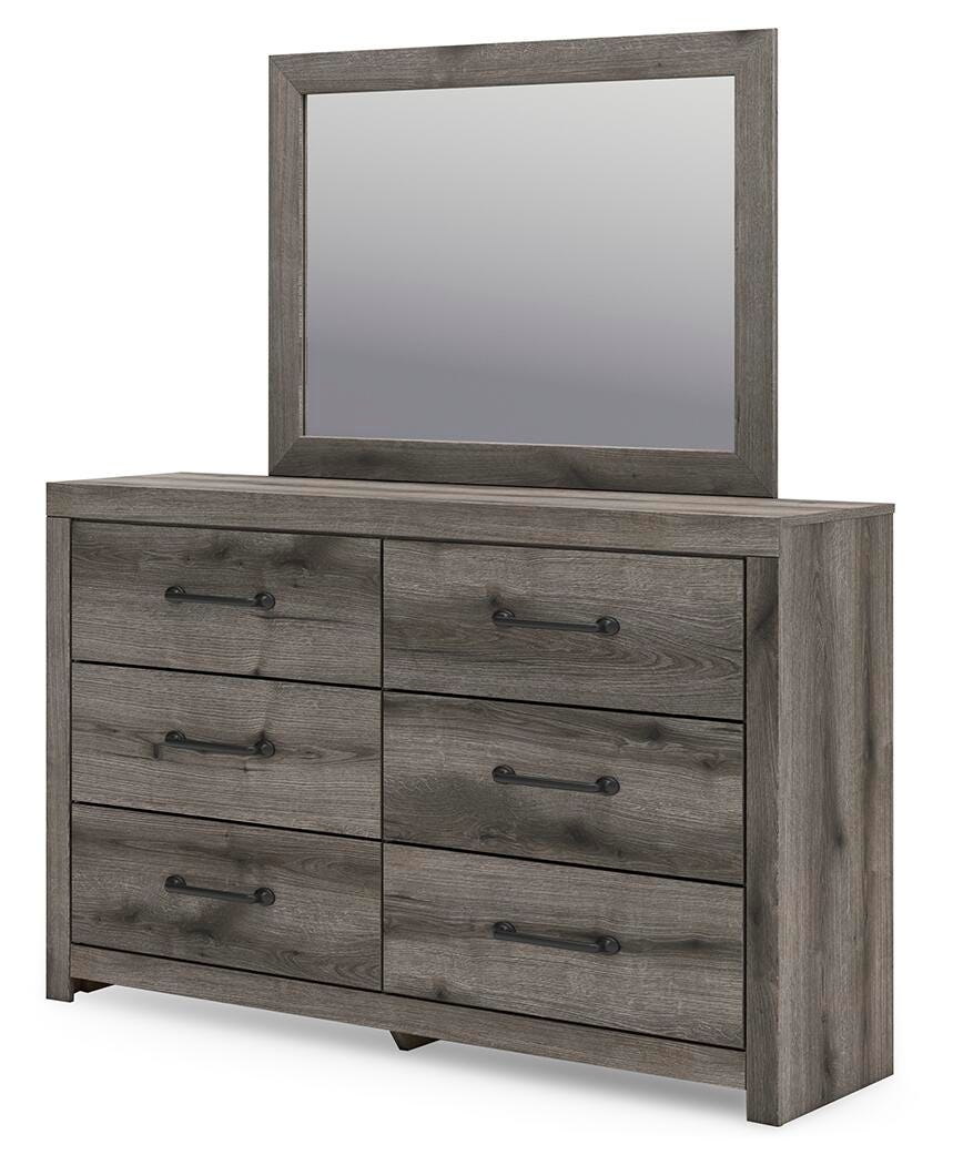 Graystorm Brown Gray Panel Bedroom Set angled view