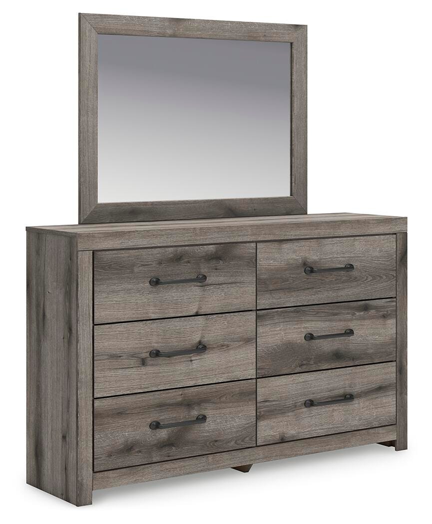 Graystorm Brown Gray Panel Bedroom Set angled view