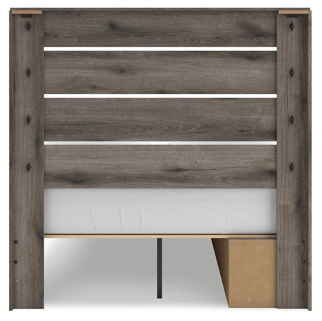 Graystorm Brown Gray Panel Storage Bedroom Set 2 view 7