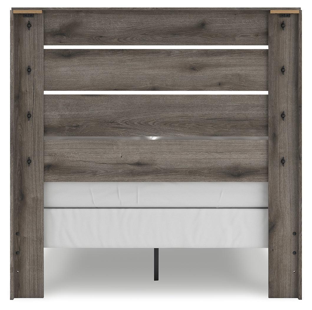 Graystorm Brown Gray Full Panel Bed