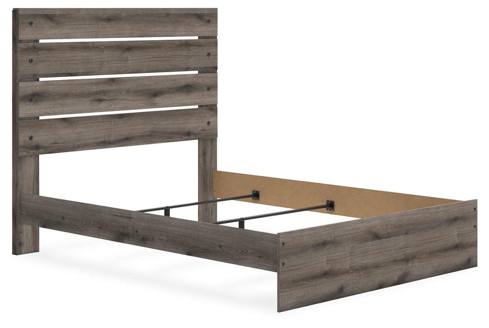 Graystorm Brown Gray Queen Panel Bed