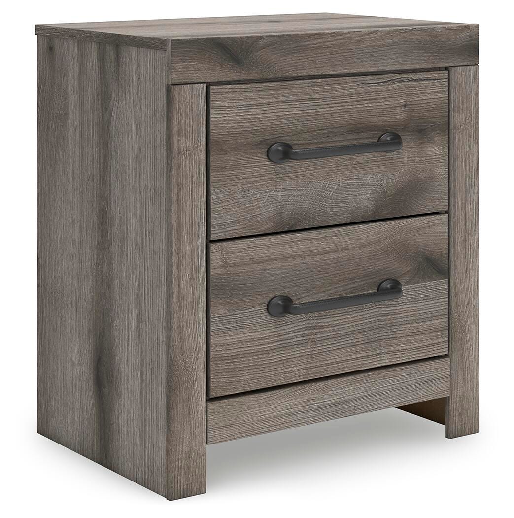 Graystorm Brown Gray Panel Bedroom Set angled view