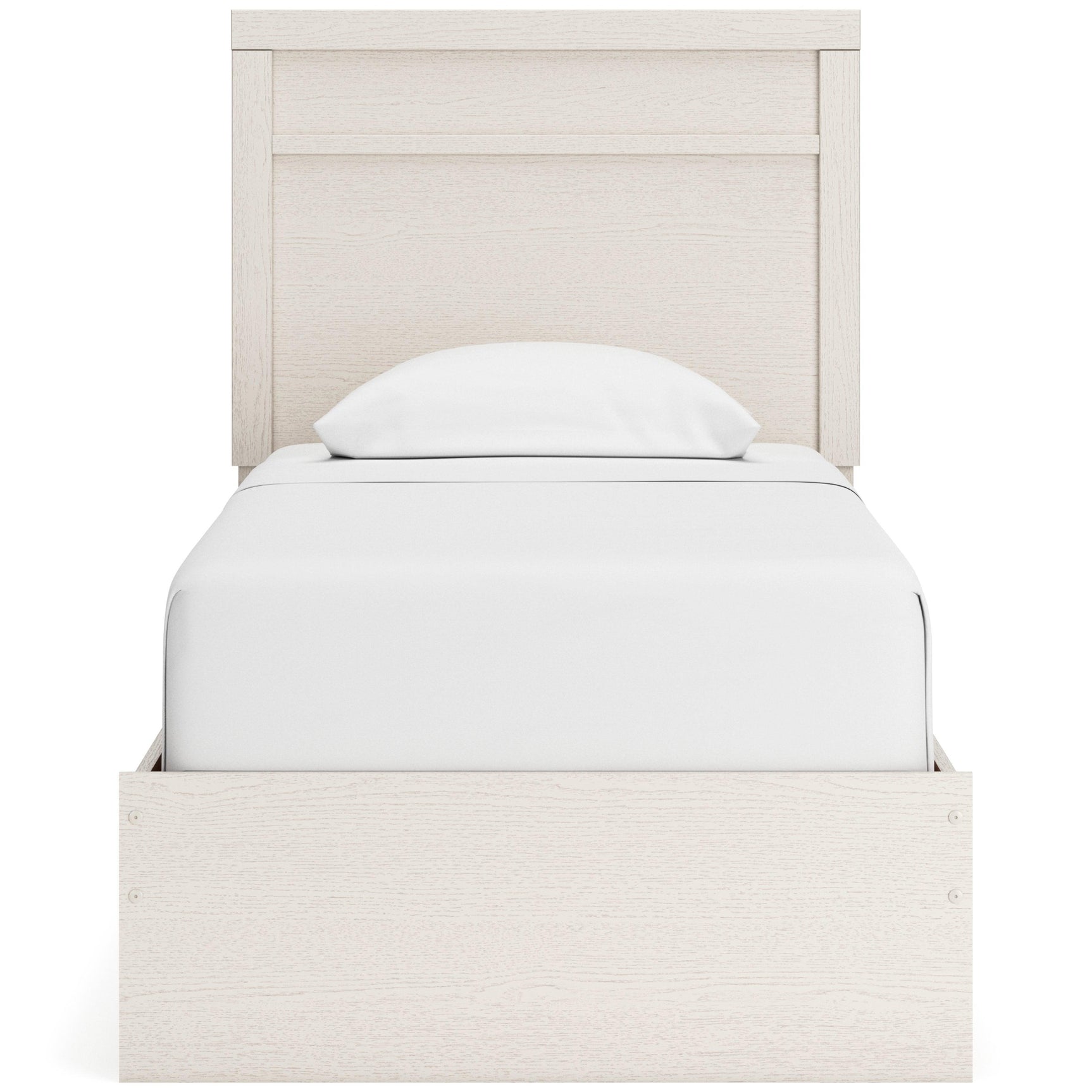 Stelsie White Twin Panel Bed - Ella Furniture
