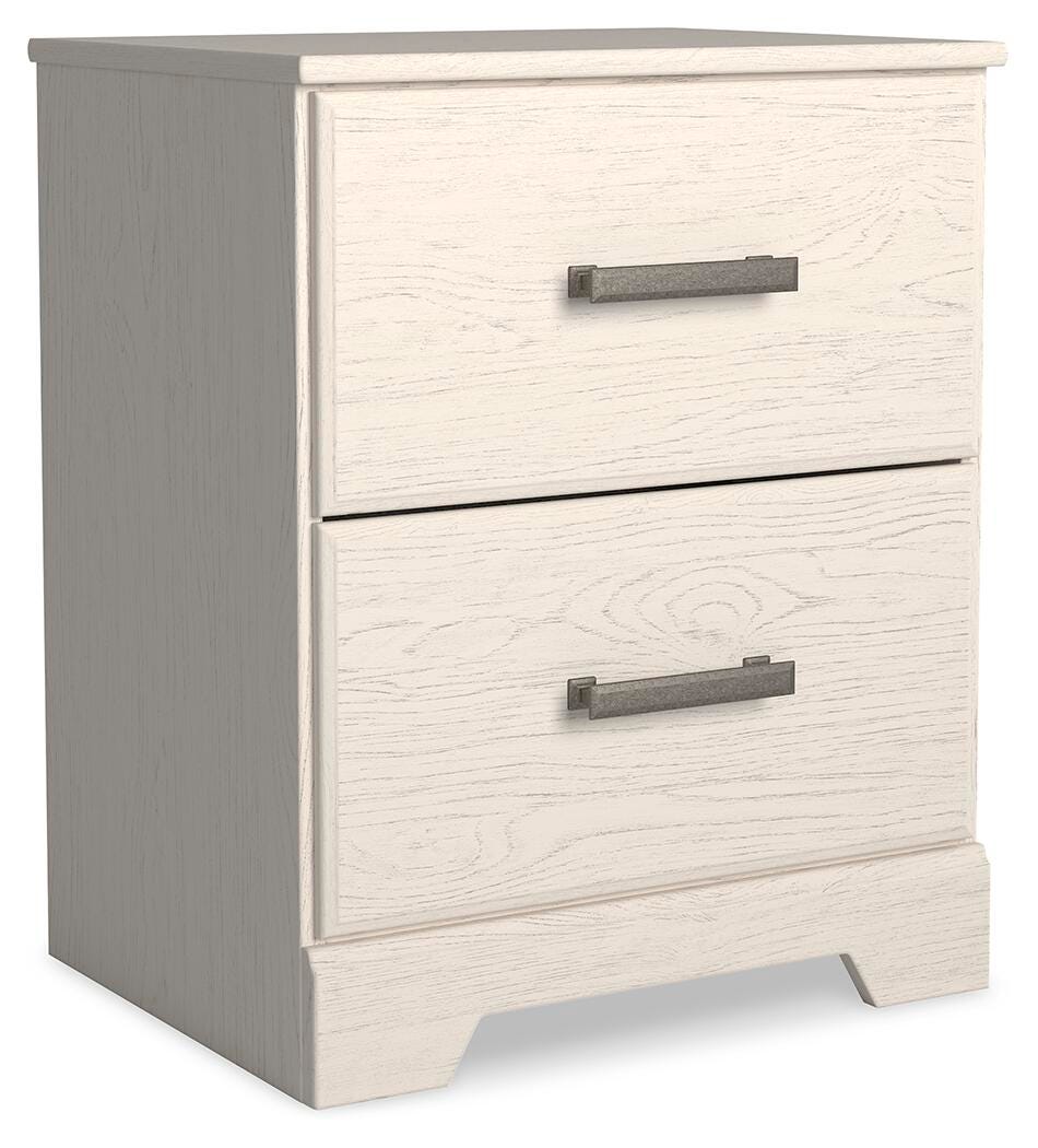 Stelsie White Panel Bedroom Set angled view