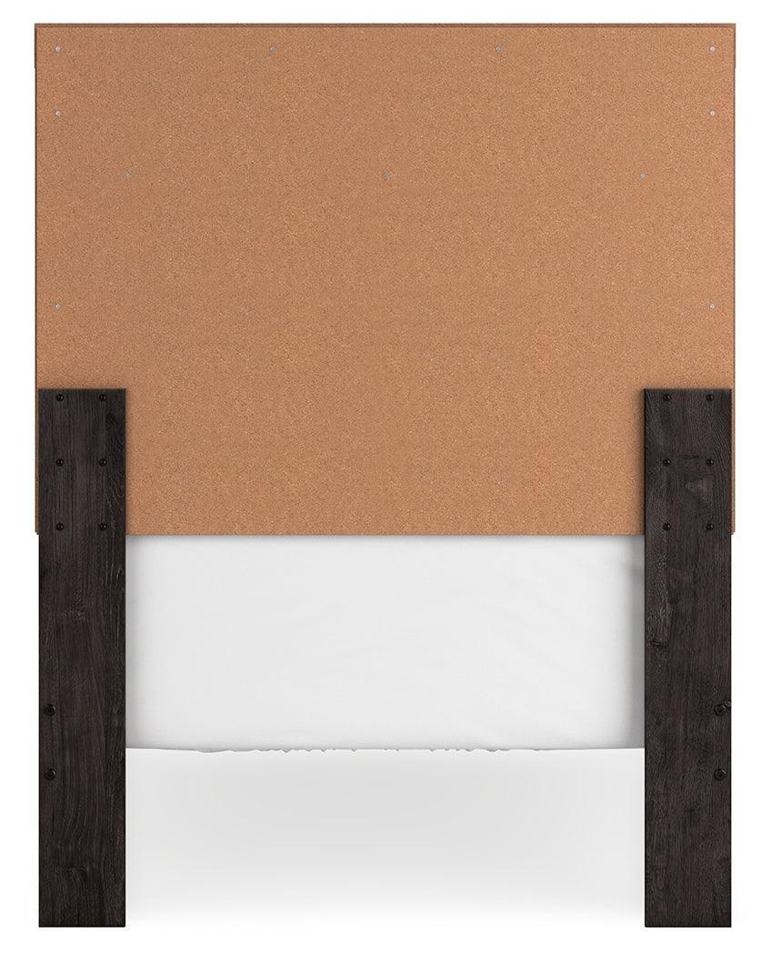 Belachime Black Twin Panel Bed - Ella Furniture