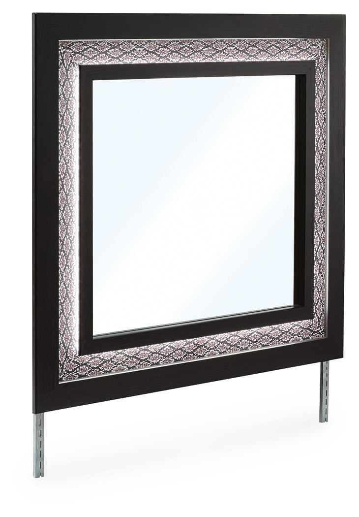Brizmore Black Bedroom Mirror from Ella Furniture