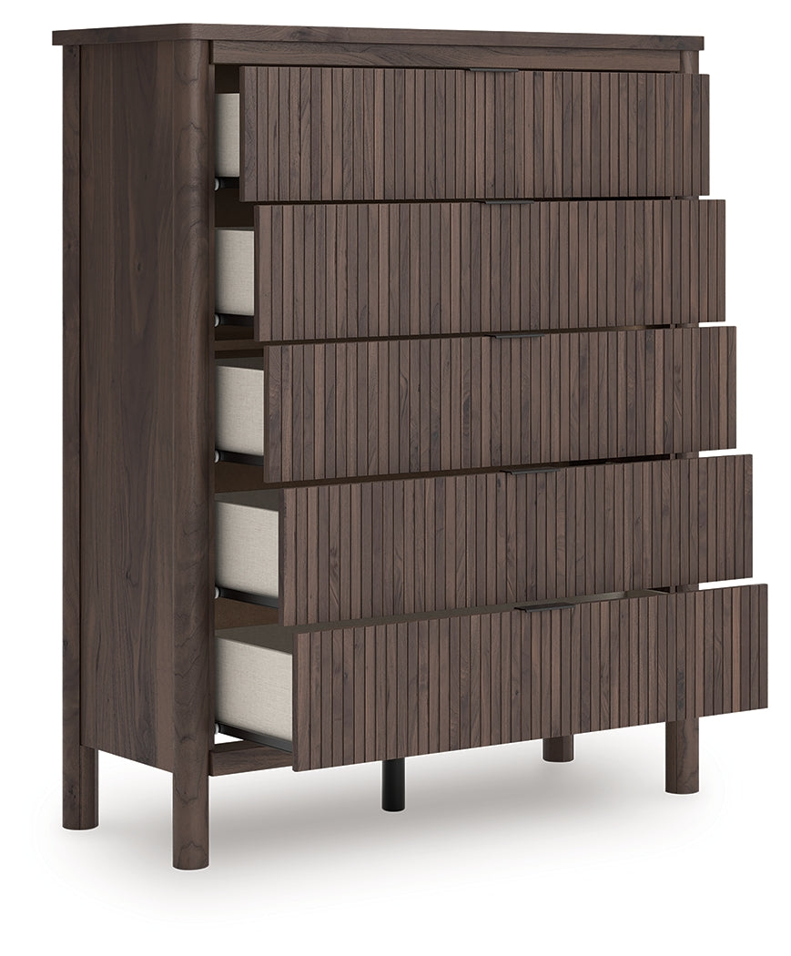 Pamytta Brown Wide Chest of Drawers