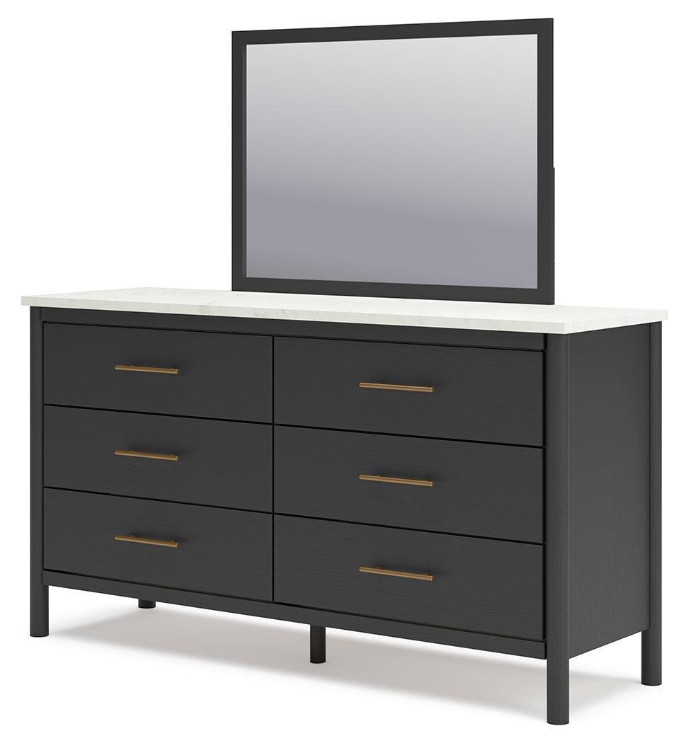 Cadmori Black White Dresser And Mirror