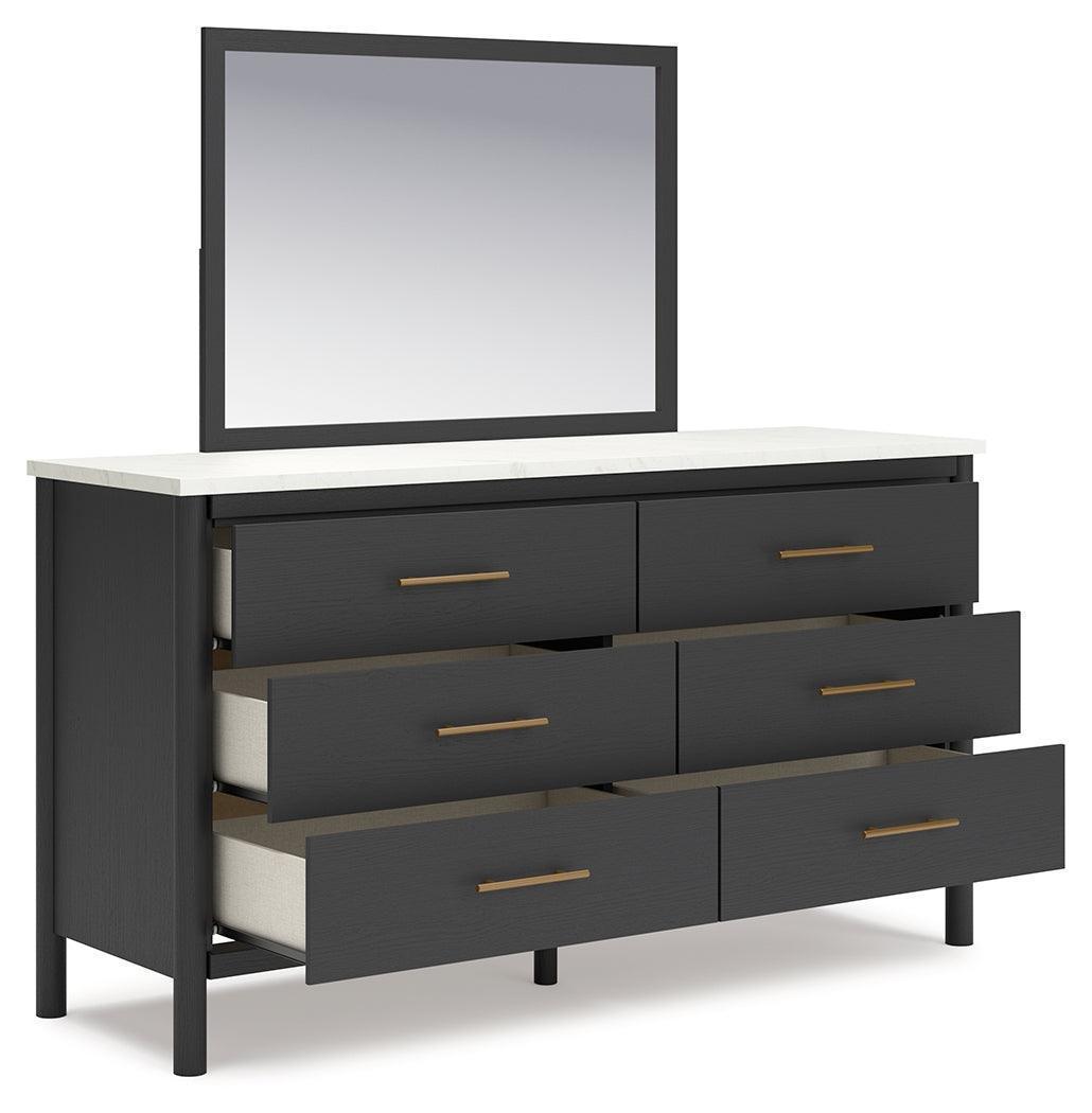 Cadmori Black White Dresser And Mirror