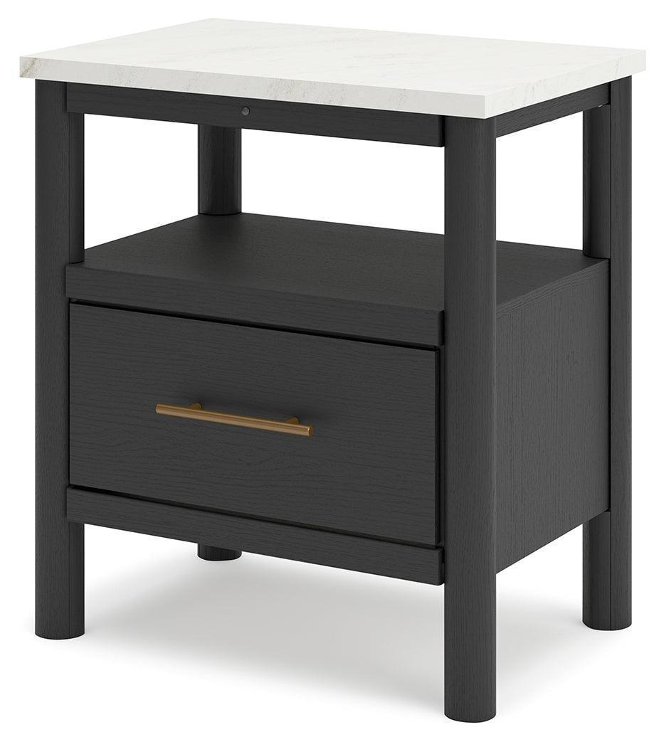 Cadmori Black White Nightstand