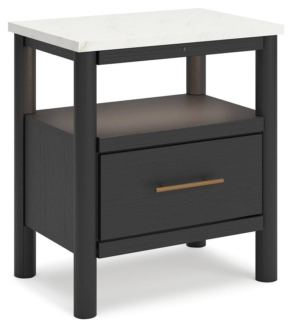 Cadmori Black White Nightstand