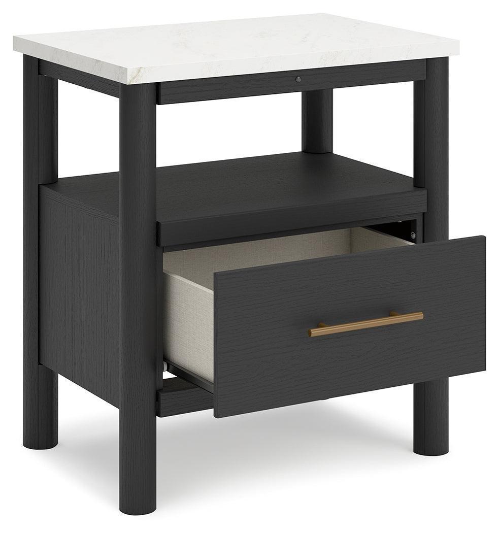Cadmori Black White Nightstand