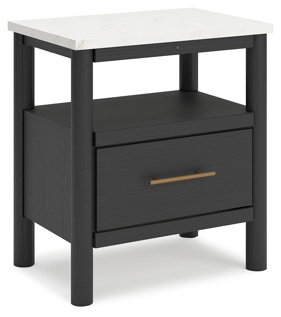Cadmori Black White Nightstand