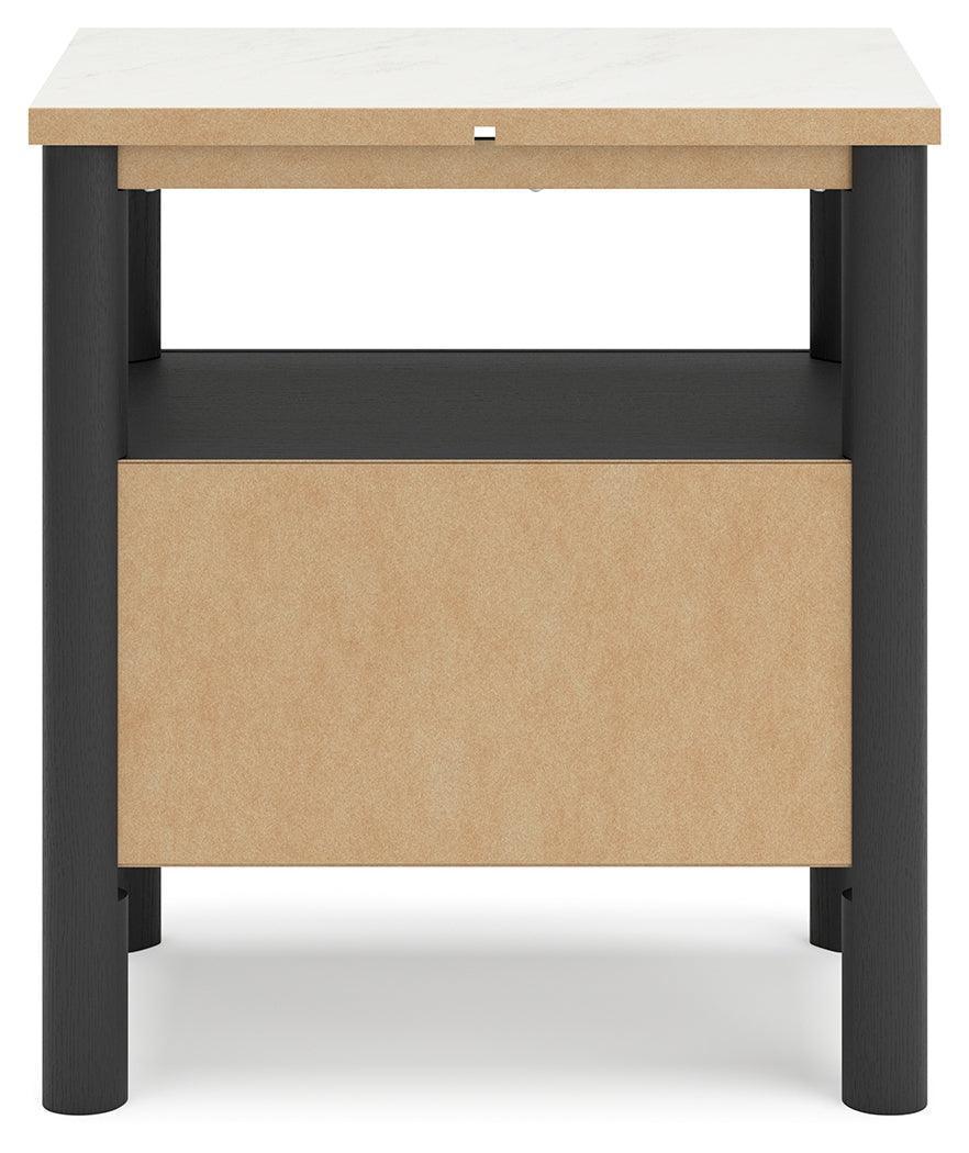 Cadmori Black White Nightstand