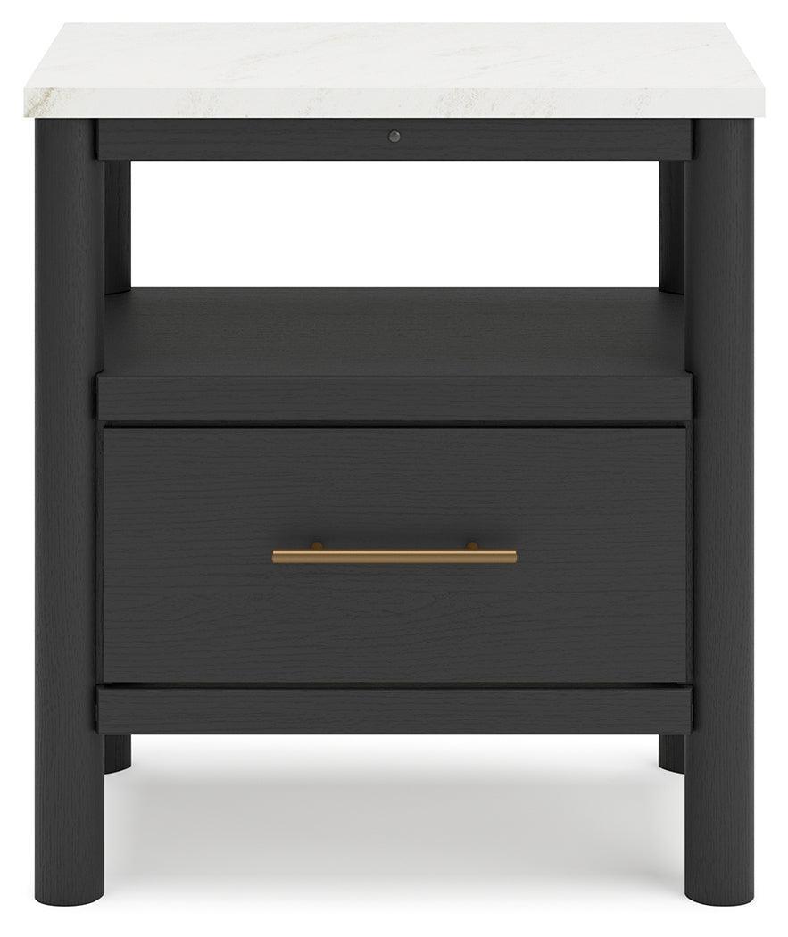 Cadmori Black White Nightstand