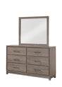 River Brown Modern Contemporary Solid Wood And Veneers 6-Drawers Dresser - Ella Furniture