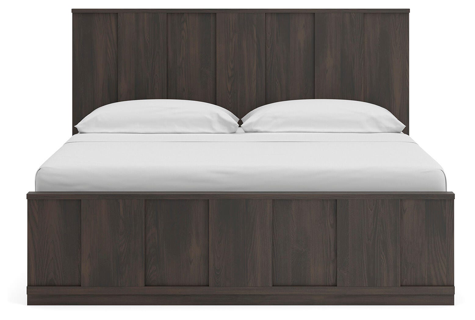 Shaehartin Dark Brown King Panel Platform Bed view 6