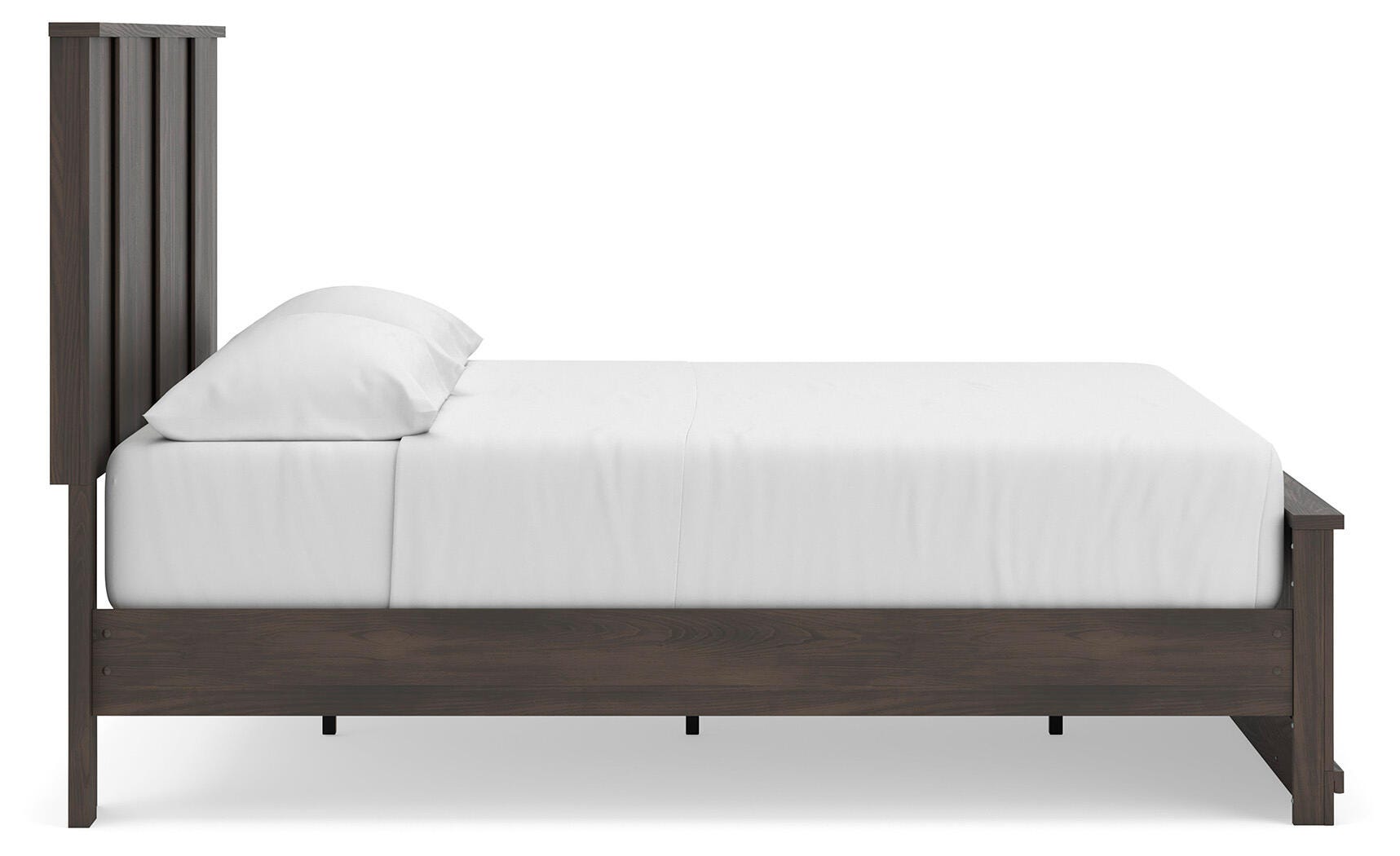 Shaehartin Dark Brown King Panel Platform Bed view 8
