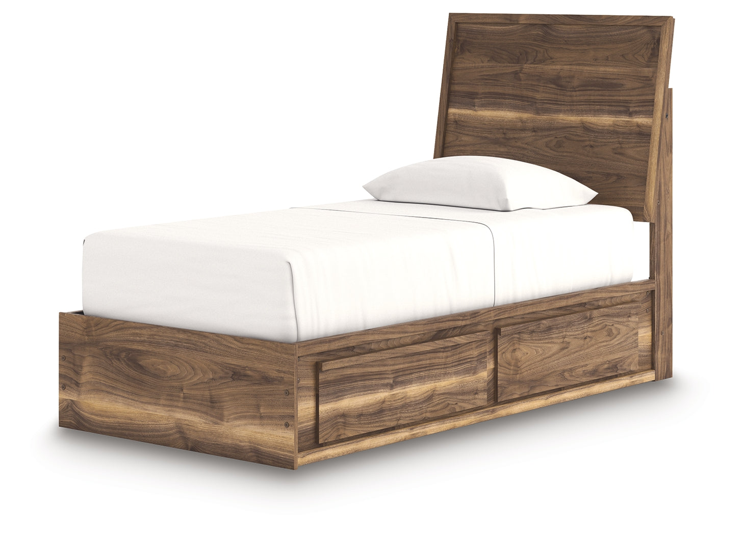 Chirason Brown Twin Panel Bed with Storage