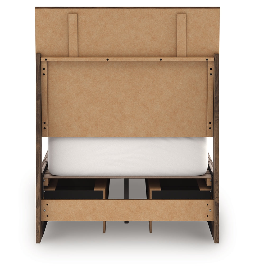 Chirason Brown Twin Panel Bed with Storage