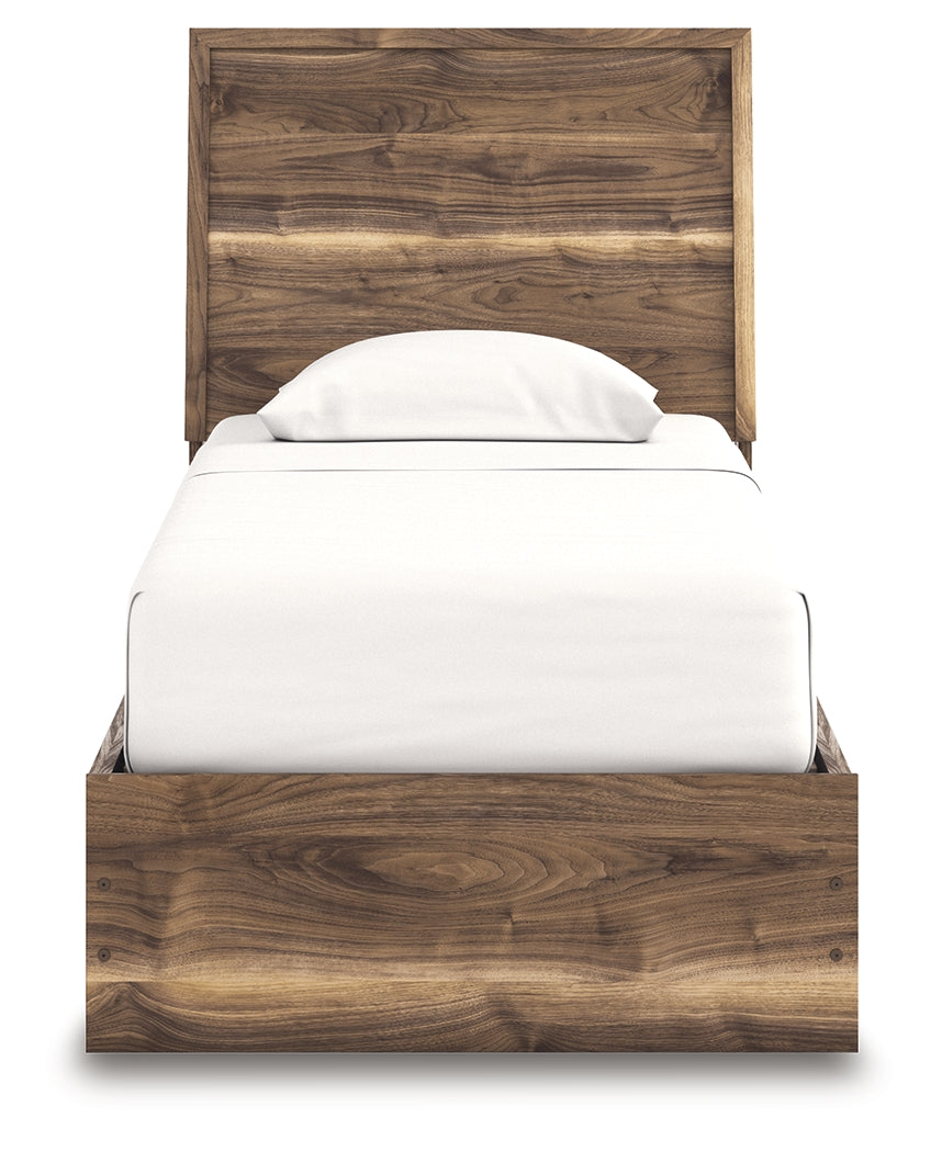 Chirason Brown Twin Panel Bed with Storage
