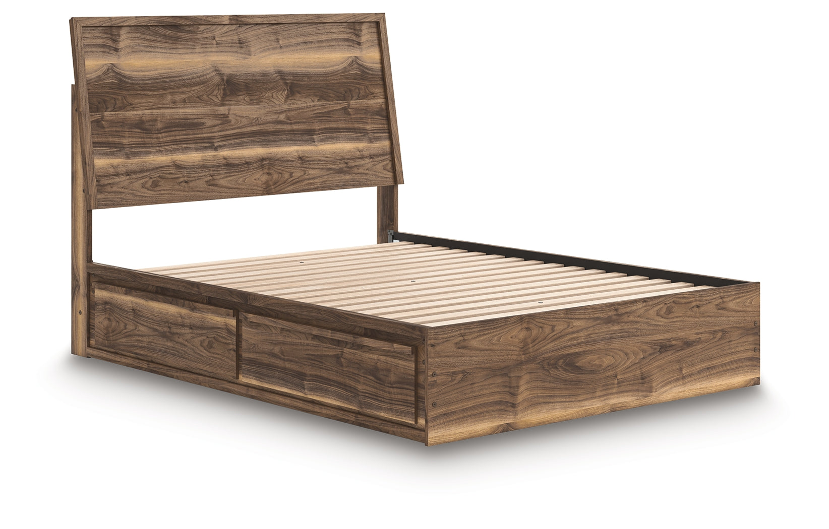 Chirason Brown Queen Panel Bed with Storage