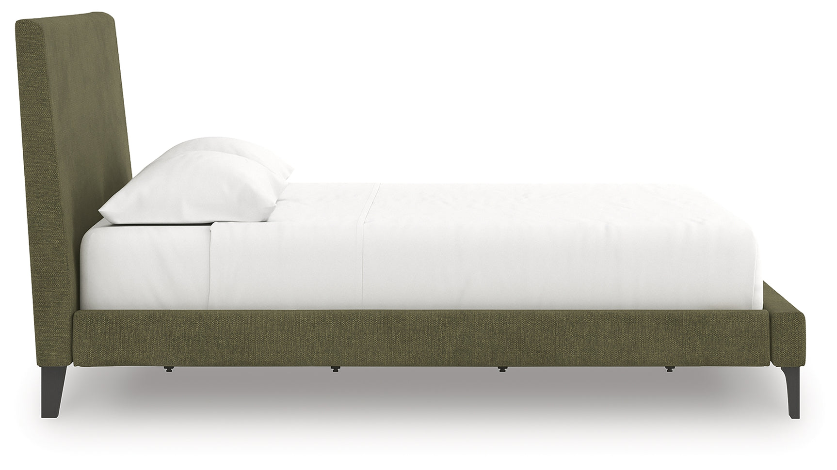 Chirason Sage Green King Upholstered Bed with Roll Slats
