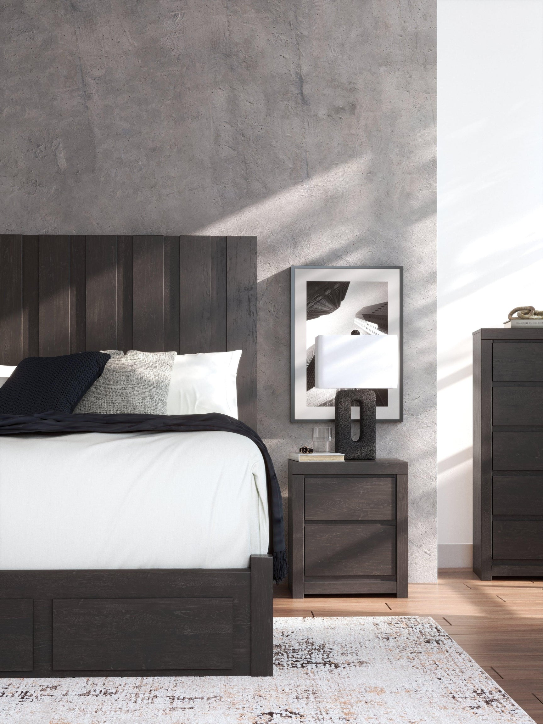 Fraluna Charcoal Nightstand