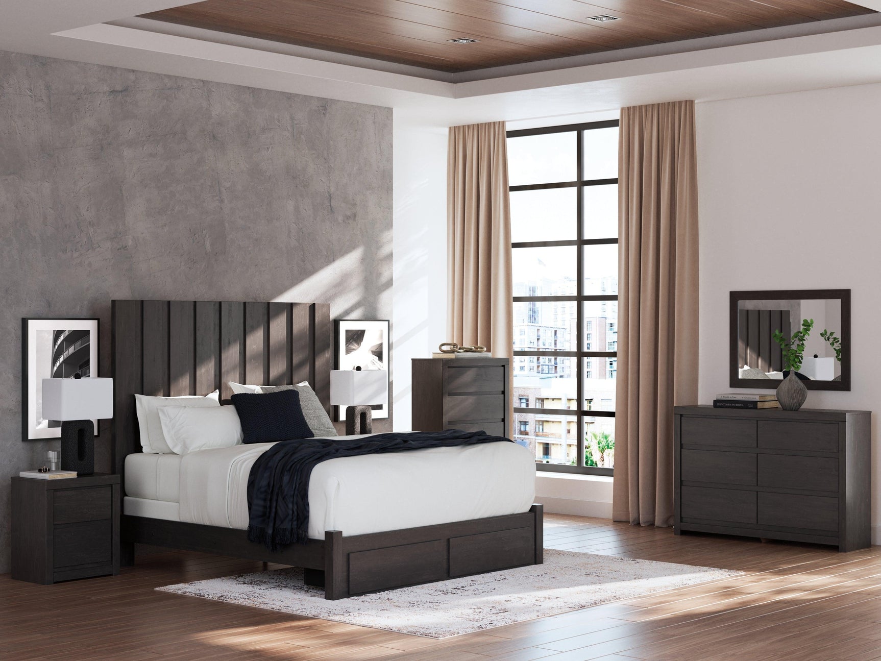 Fraluna Charcoal Nightstand