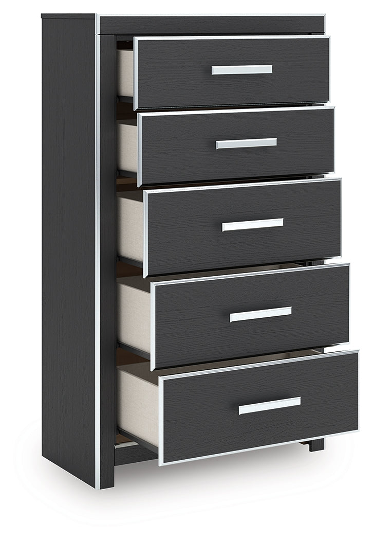 Zuraleus Black Chest of Drawers