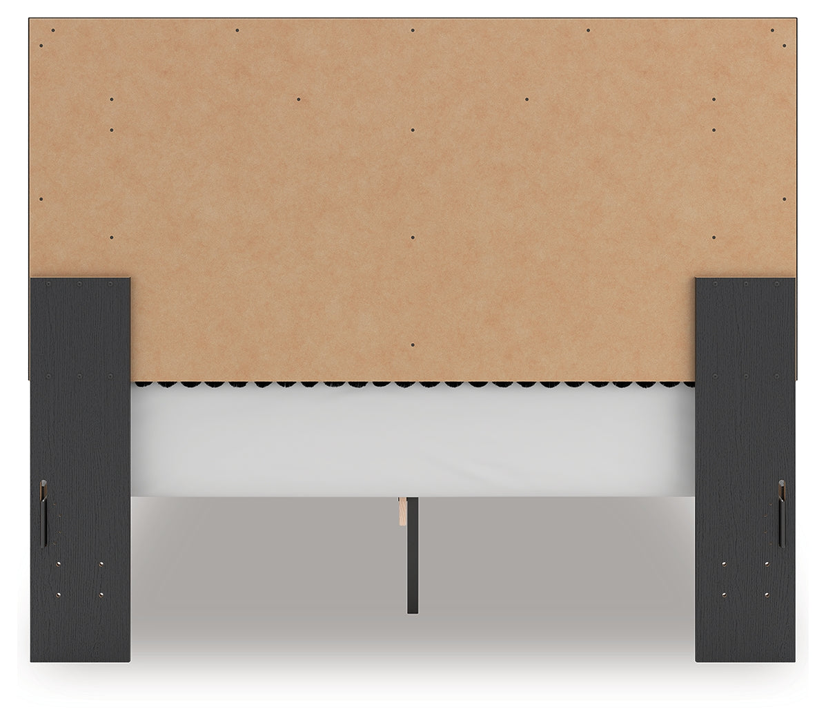 Zuraleus Black Queen Upholstered Panel Platform Bed
